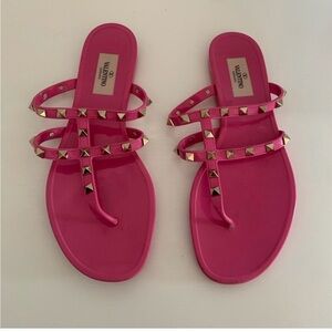 Valentino Garavani Pink Studded Sandals